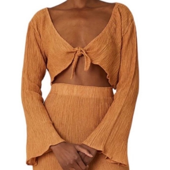 Savannah Morrow Amarillo Top In Sandstone Tie Front Size XL - Picture 11 of 11